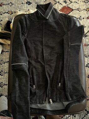 Lululemon Athletica Black Technical Zip Peplum Jacket - Modern Casual